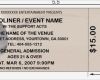 Ticket Vorlage Zum Bearbeiten Hübsch Custom Baseball Tickets Ticket Templates