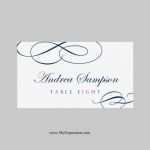 Tischkarten Vorlagen Word Einzigartig Wedding Place Cards Template Folded Calligraphic Flourish