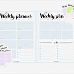 To Do Liste Vorlage Angenehm Weekly Planner Kostenloser Download