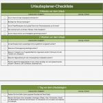 Urlaubsplaner Freeware Excel Vorlagen Inspiration Urlaubsplaner Mit Checkliste