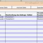 Vereinsverwaltung Excel Vorlage Kostenlos Beste Rs Auftragsbuch Excel tool