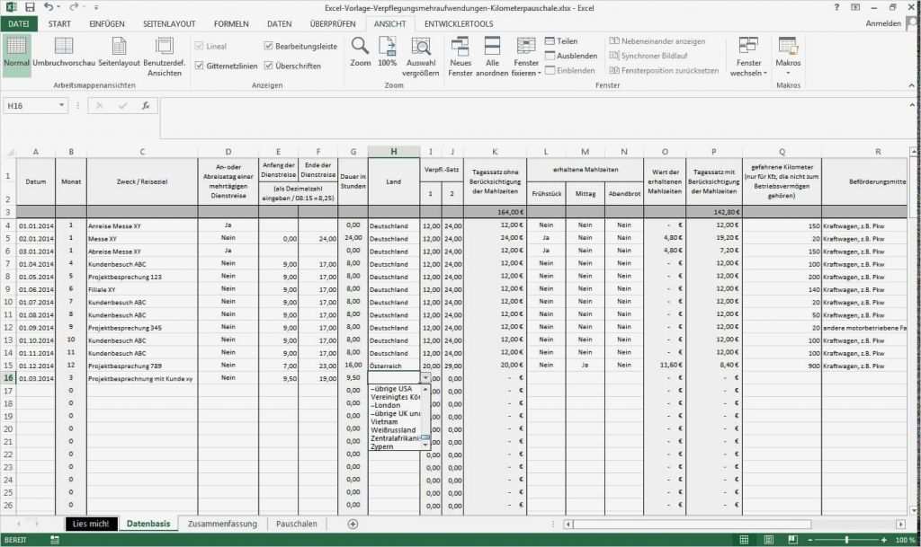 Verpflegungsmehraufwand Excel Vorlage Kostenlos Wunderbar Vorstellung