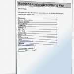 Vorlage Betriebskostenabrechnung Excel Wunderbar Betriebskostenabrechnung Pro Unter Excel