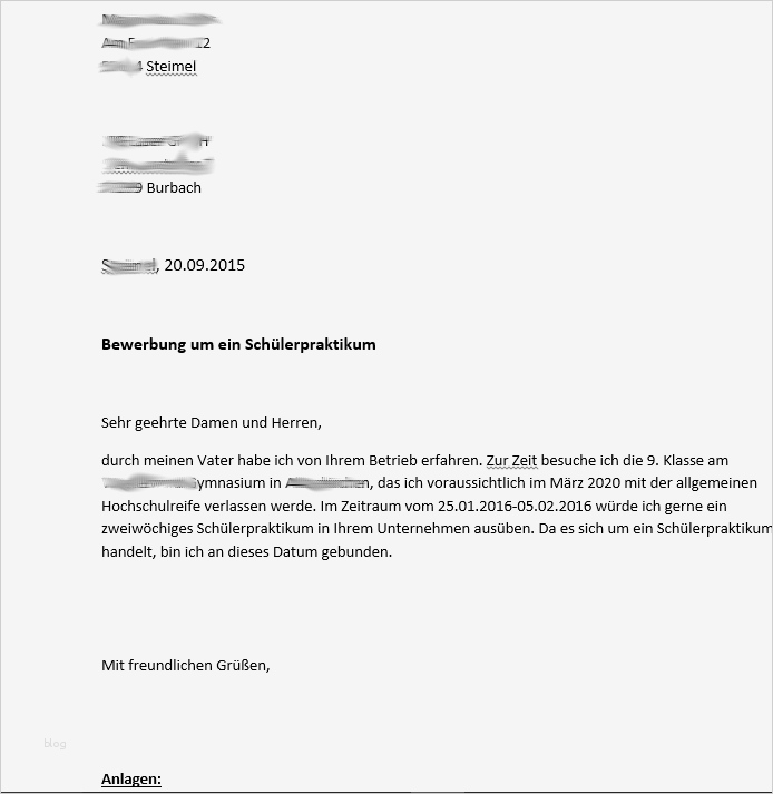 Vorlage Bewerbung Schülerpraktikum Erstaunlich Bewerbung ...