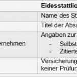 Vorlage Eidesstattliche Versicherung Erstaunlich Sperrvermerk Und Eidesstattliche Erklärung Bachelorarbeit