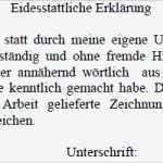 Vorlage Eidesstattliche Versicherung Schön Eidesstattliche Erklärung Der Wichtigsten Unis Von A Z