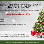 Vorlage Für Einen Gutschein Wunderbar Weihnachtsbaum Gutschein Von Christbaumversand