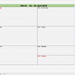 Vorlage Kalender 2018 Excel Cool Wochen Kalender 2018