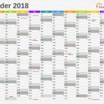 Vorlage Kalender 2018 Excel Gut Excel Kalender 2018 Kostenlos