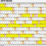 Vorlage Kalender 2018 Excel Hübsch Kalender 2019 Berlin [pdf Excel Word]