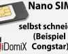 Vorlage Nano Sim Wunderbar Nano Sim Selbst Schneiden Aus Mikro Sim Congstar