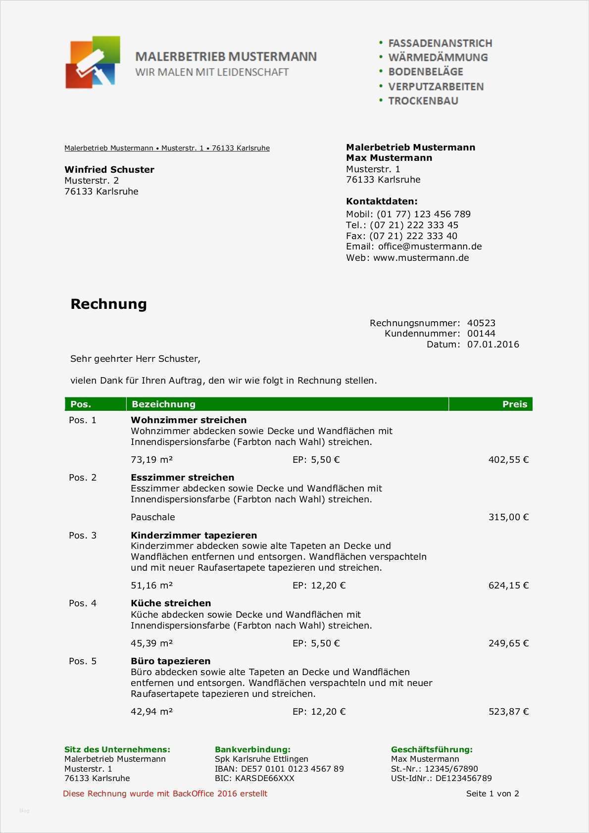 Muster Einer Keinunternehmer Rechnung Durchgehend Brief