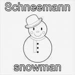 Vorlage Schneemann Zum Ausdrucken Cool Kostenlose Malvorlage Englisch Lernen Schneemann