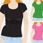 Vorlage T Shirt Cool Frauen T Shirt Vorlage Vector Vektorgrafik