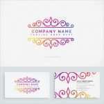 Vorlage Visitenkarte Word Kostenlos Wunderbar Blumen ornament Logo Design Mit Visitenkarte Vorlage