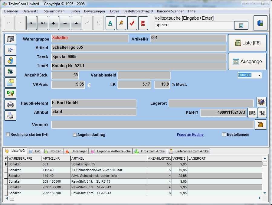 Warenwirtschaft Excel Vorlage Kostenlos Wunderbar Lagersoftware