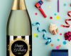 Weinflasche Etikett Vorlage Erstaunlich Sekt Wein Etikett &quot;happy Birthday&quot; Uniqart Label