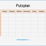 Wochenplan Vorlage Wunderbar Putzplan Wochenplan Mit Aufgaben