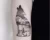 Wolf Tattoo Vorlage Erstaunlich 40 Creative &amp; Unique Landscape Animal Tattoo Designs