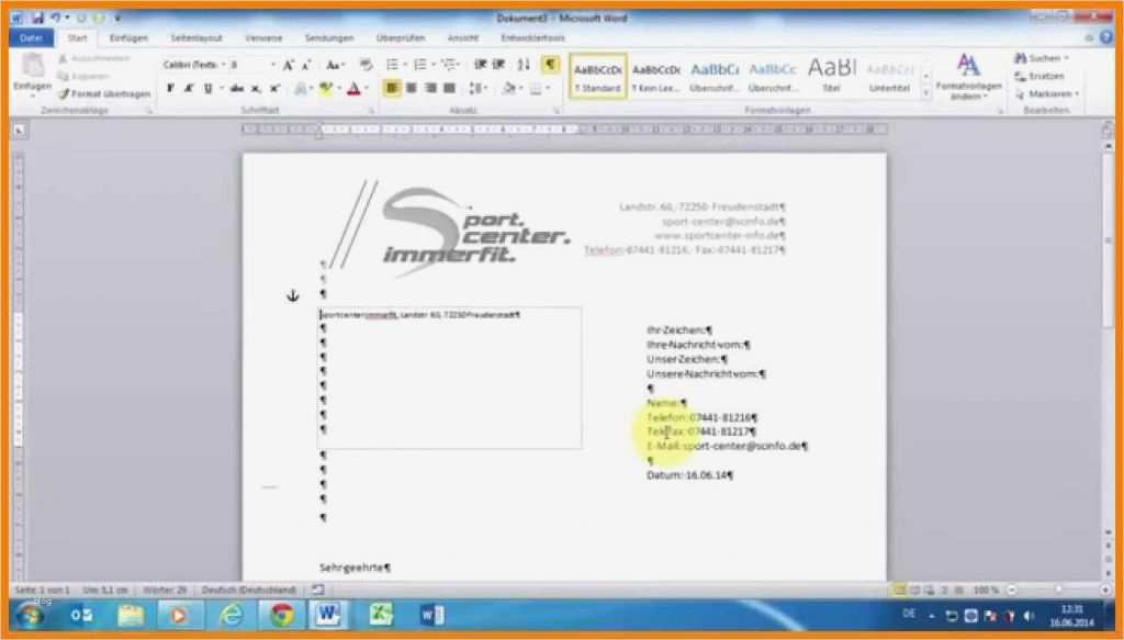 Word 2010 Vorlage Erstellen Wunderbar 11 Briefvorlage Word 2010