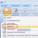 Word Etiketten Vorlage Erstaunlich Serienbrief Etiketten In Word 2007 Erstellen