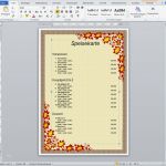 Word Speisekarte Vorlage Erstaunlich Speisekarte Selber Erstellen – Vorlage Kostenlos