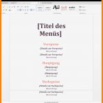 Word Speisekarte Vorlage Fabelhaft 11 Vorlage Meükarte Word