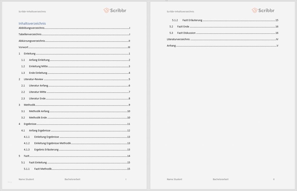 Word Vorlage Bachelorarbeit Best Of Das Inhaltsverzeichnis Deiner ...