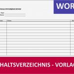 Word Vorlage Bachelorarbeit Erstaunlich Inhaltsverzeichnis Vorlage Beste Kauf Für Mich