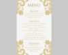 Word Vorlage Hochzeit Inspiration Hochzeit Menü Karte Vorlage Gold Damast Instant Download