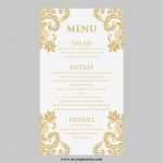 Word Vorlage Hochzeit Inspiration Hochzeit Menü Karte Vorlage Gold Damast Instant Download