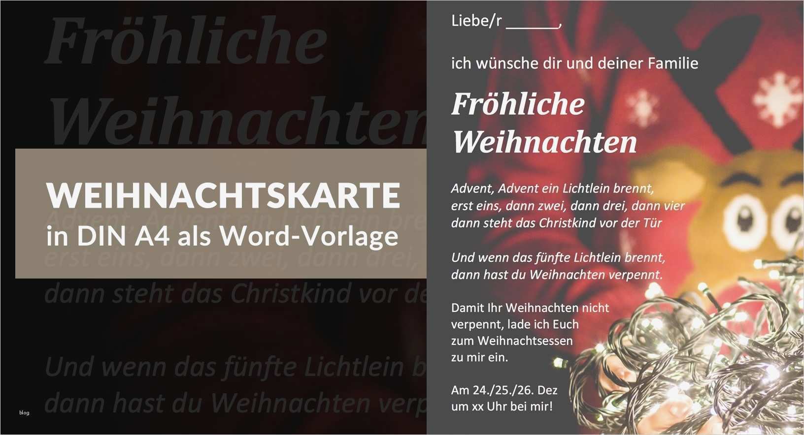 Word Vorlage Weihnachten Großartig Weihnachtskarte Als Kostenlose Word