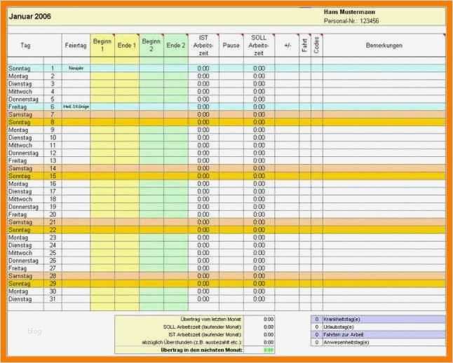 Zeiterfassung 2017 Excel Vorlage Kostenlos Angenehm ...