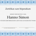 Zertifikat Vorlage Word Bewundernswert Zertifikat Zum Stipendium formeller Blauer Rahmen