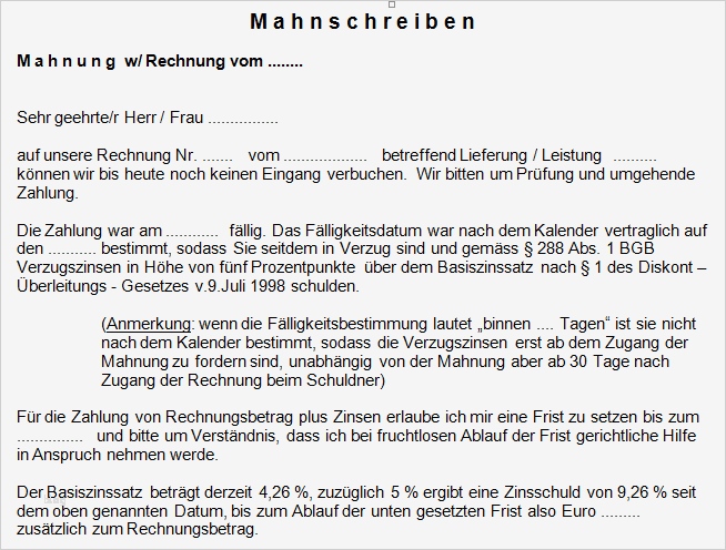 Textvorlagen für Ihre Mahnungen 1 2 3 Mahnung fice