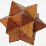 3d Holzpuzzle Vorlagen Wunderbar Stern Holzpuzzle Knobelspiel Mit 6 Teilen