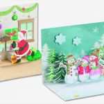 3d Karten Vorlagen Genial Folia 3d Popup Karten Weihnachten 2er Set