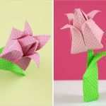 3d origami Vorlagen Zum Ausdrucken Best Of origami Tulpe Falten Diy Anleitung Zum Ausdrucken Talu