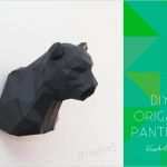 3d origami Vorlagen Zum Ausdrucken Genial Diy 3d origami Panther Im Trophäenlook [freebie] Diy