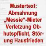 Abmahnung Messi Wohnung Vorlage Süß Mustertext Abmahnung Mieter Wegen &quot;messitum&quot; Vermüllung