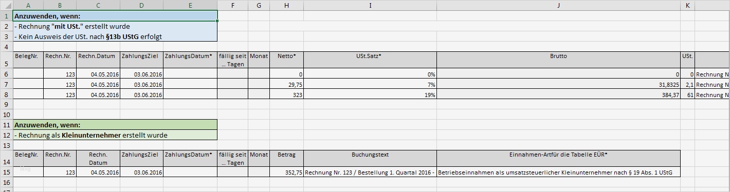 Excel Vorlage Automatisierte Angebots und