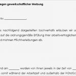 Arbeitgeber Abmahnen Vorlage Genial Muster Abmahnung Gewerkschaftliche Werbung Zum Download