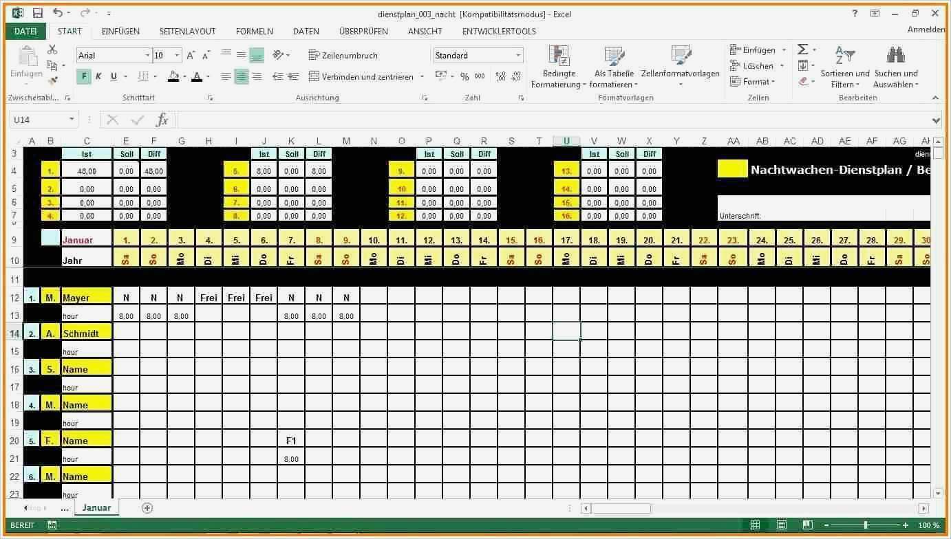 Arbeitsplan Excel Vorlage Download Bewundernswert ...