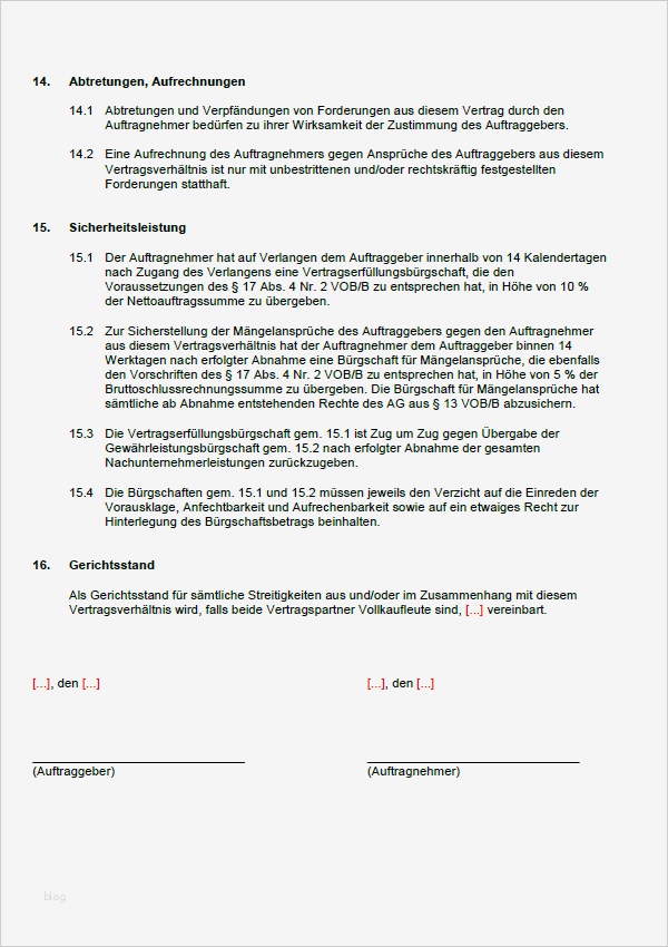 Allgemeine Bedingungen für eine Bau Ausschreibung Sofort