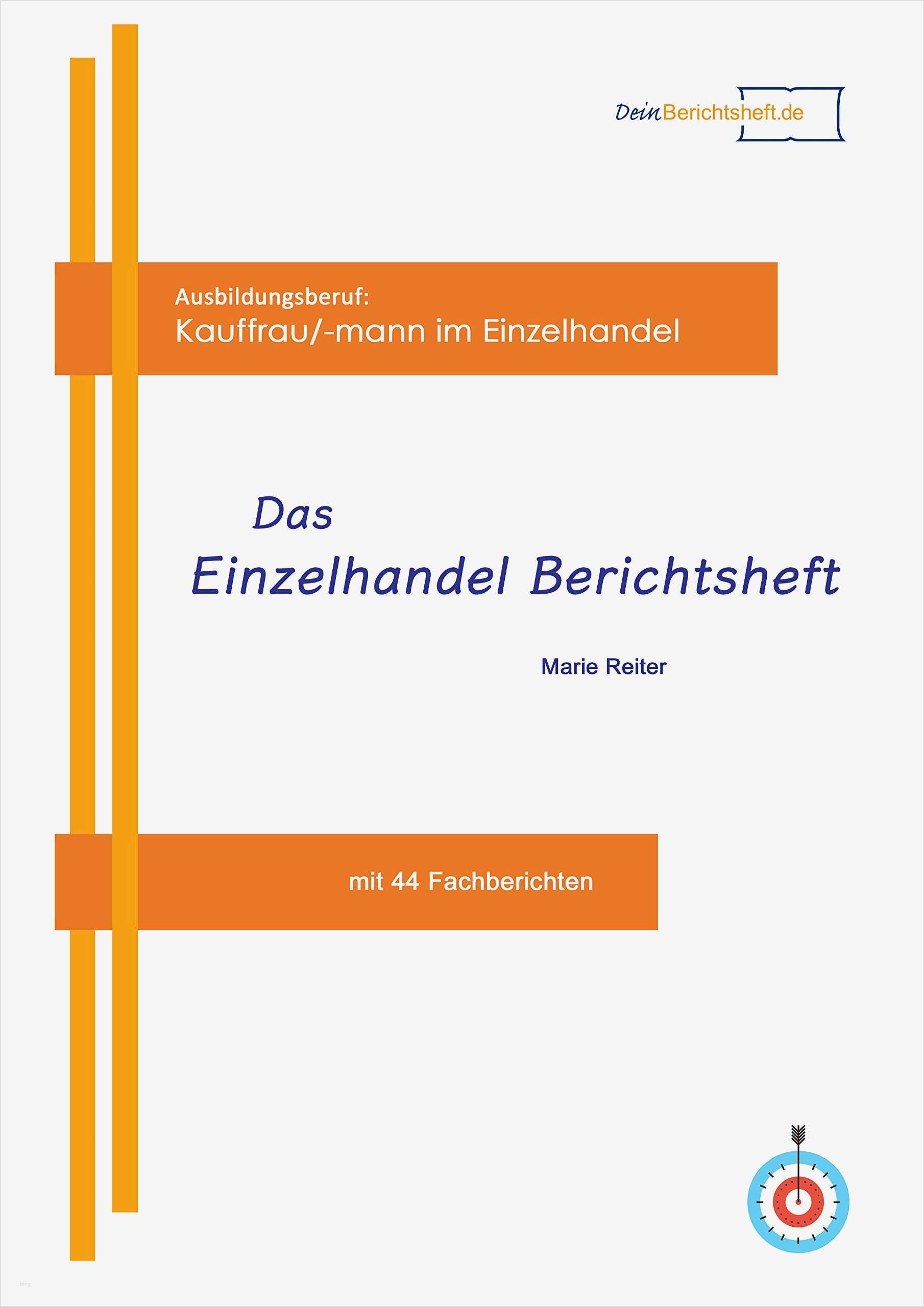 Berichtsheft Ausbildung Einzelhandel