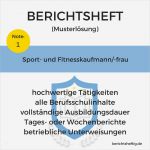 Berichtsheft Systemgastronomie Vorlage Einzigartig Sport Und Fitnesskaufmann Frau