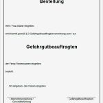 Bestellung Vorlage Muster Genial Bestellung Zum Zur Gefahrgutbeauftragten sofort Download