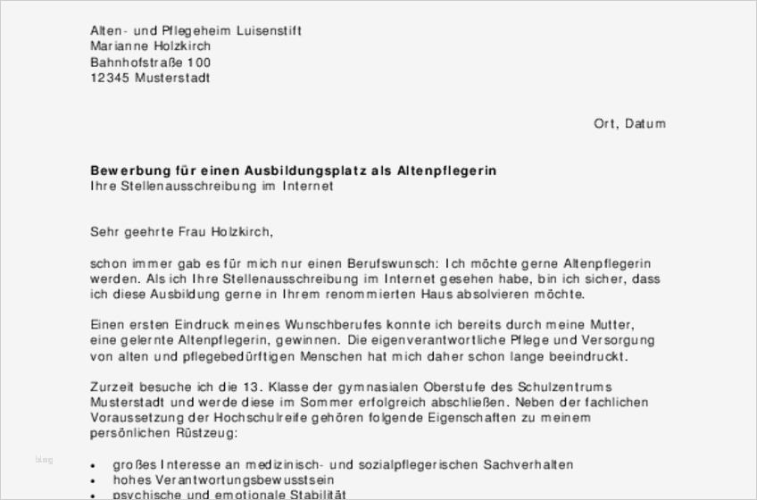 Bewerbung Altenpfleger in Ausbildung Sofort Download