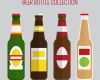 Bierflaschen Etikett Vorlage Hübsch Sammlung Von Bierflaschen In Flaches Design