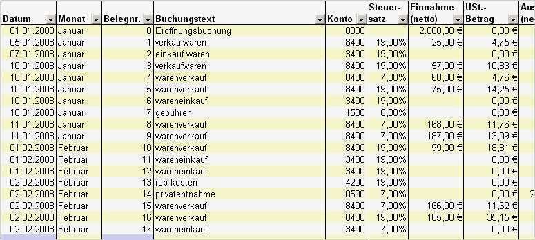 Vorlage Kassenbuch Excel Tool